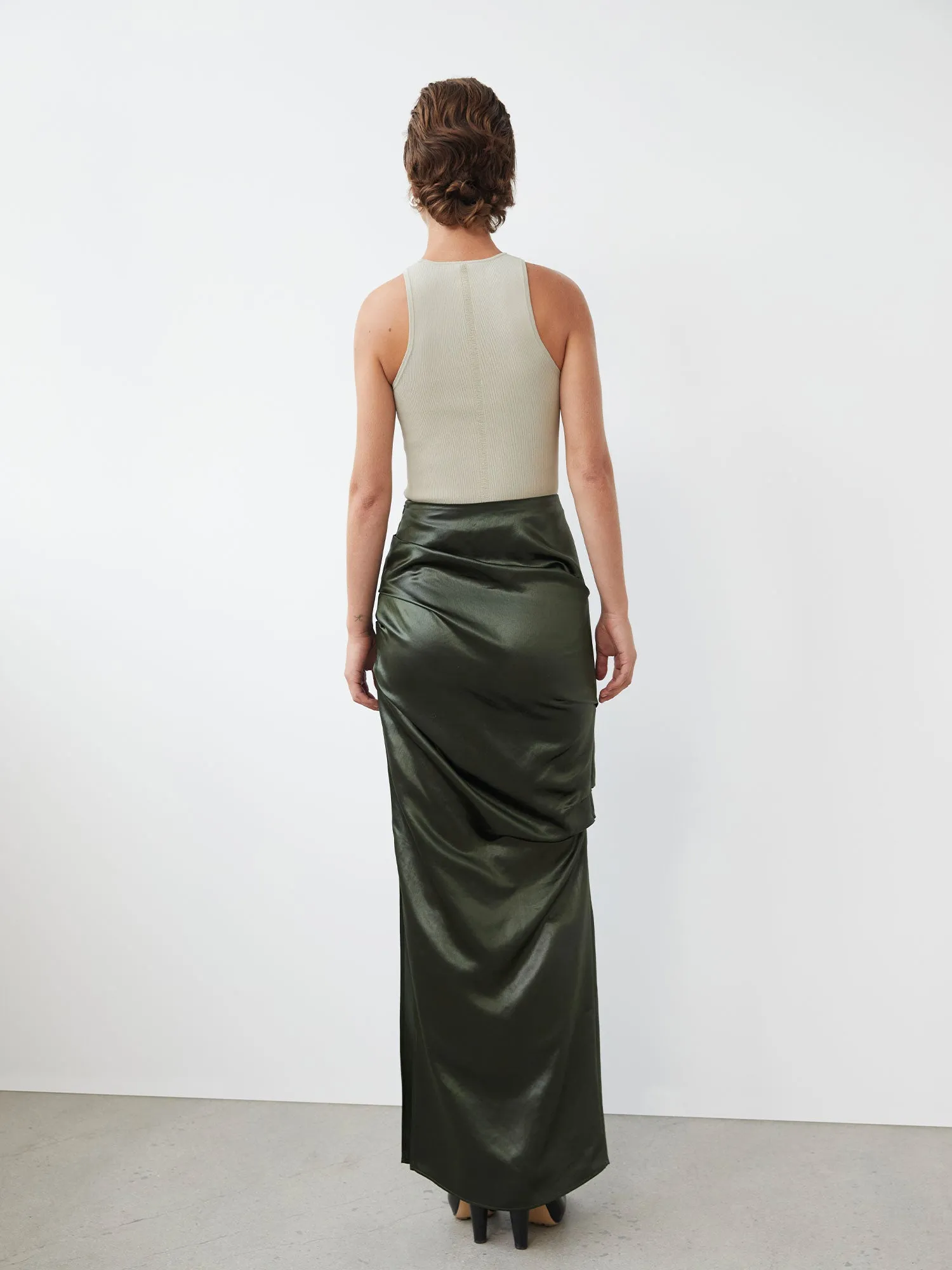 08 Liquid Skirt | Dark Green