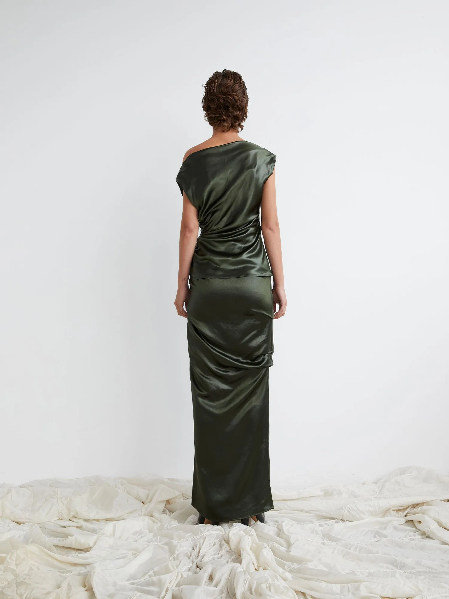 08 Liquid Skirt | Dark Green