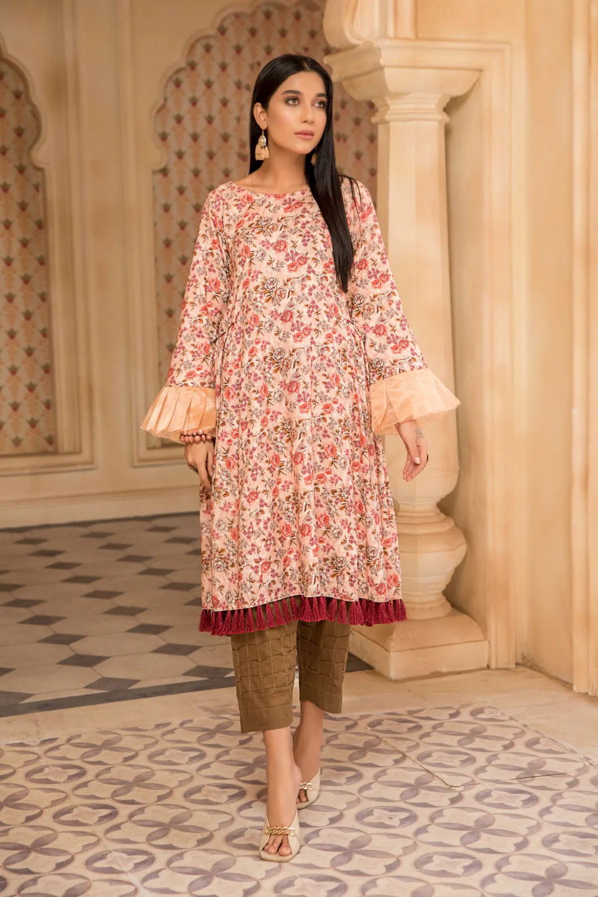 1PC Anarkali Digital Linen Shirt 30