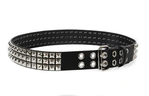 3 Row silver stud belt