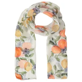 Accessorize London Women's Multi Oranges And Lemons Silk Scarf