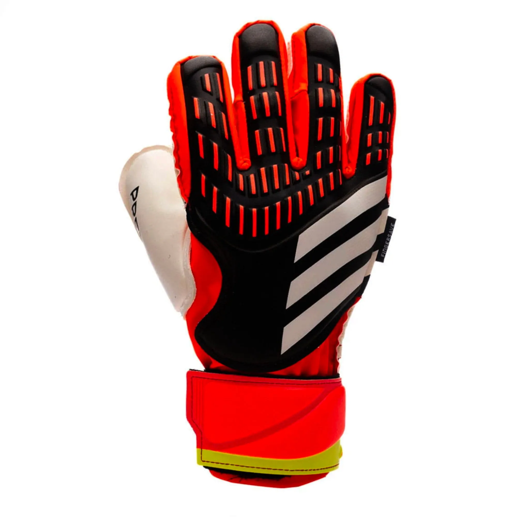 adidas Kids Predator Match Fingersave Goalkeeper Gloves Black/Orange/White