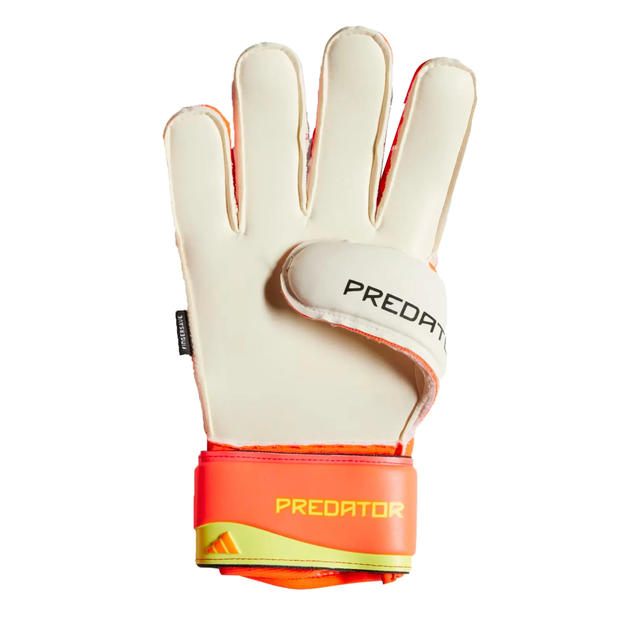 adidas Kids Predator Match Fingersave Goalkeeper Gloves Black/Orange/White