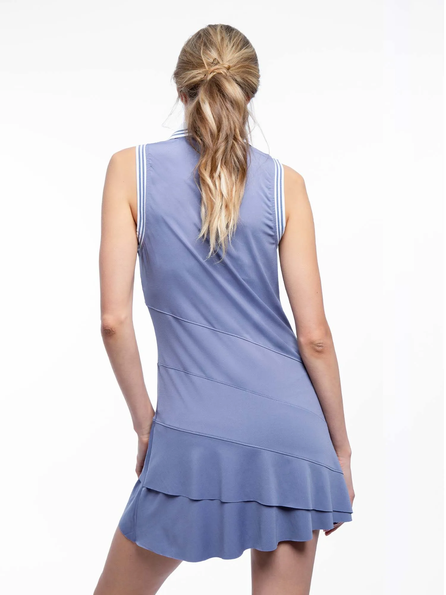 Alexa Tennis Dress - Granite/White