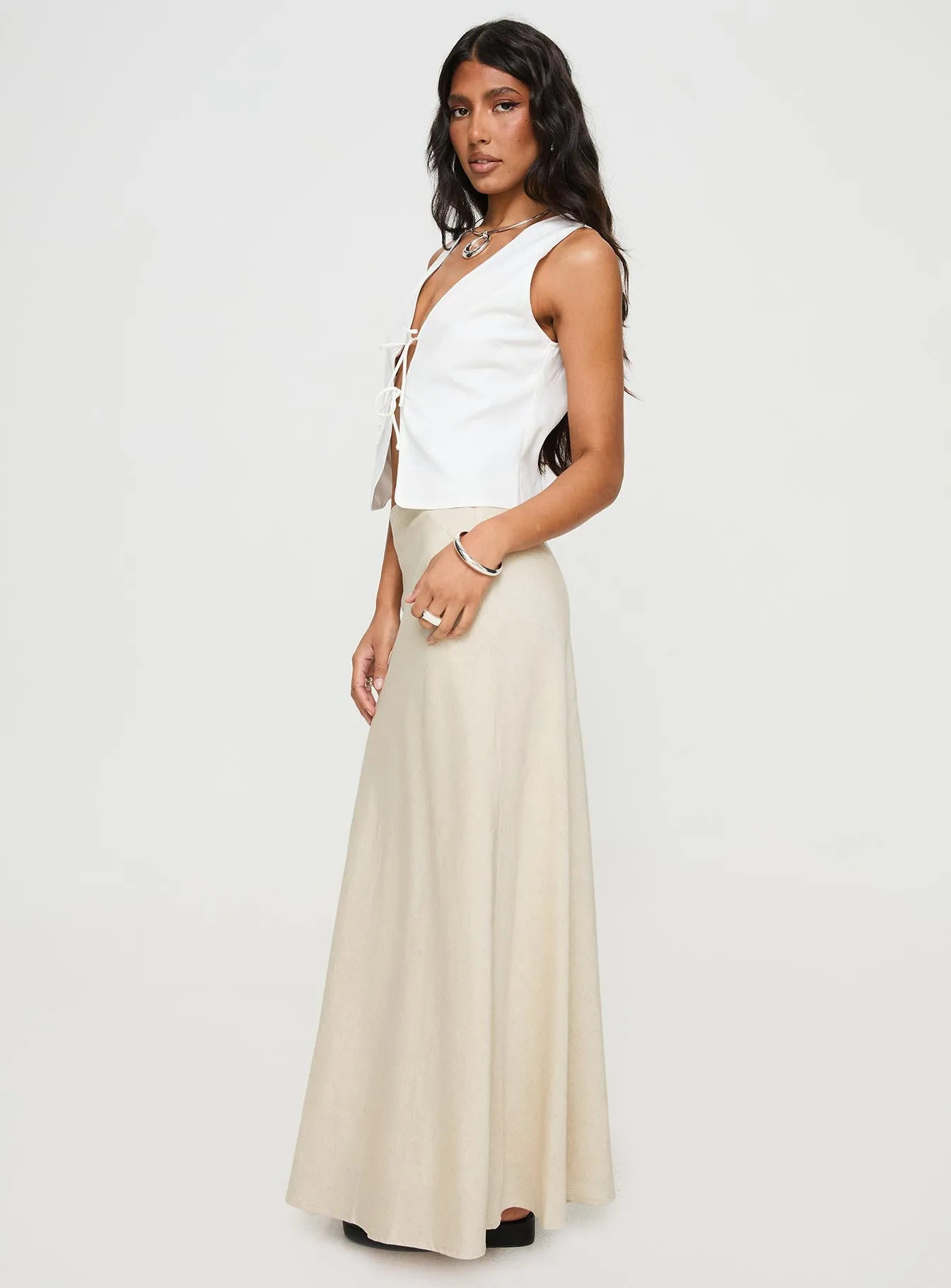 All In Maxi Skirt Beige