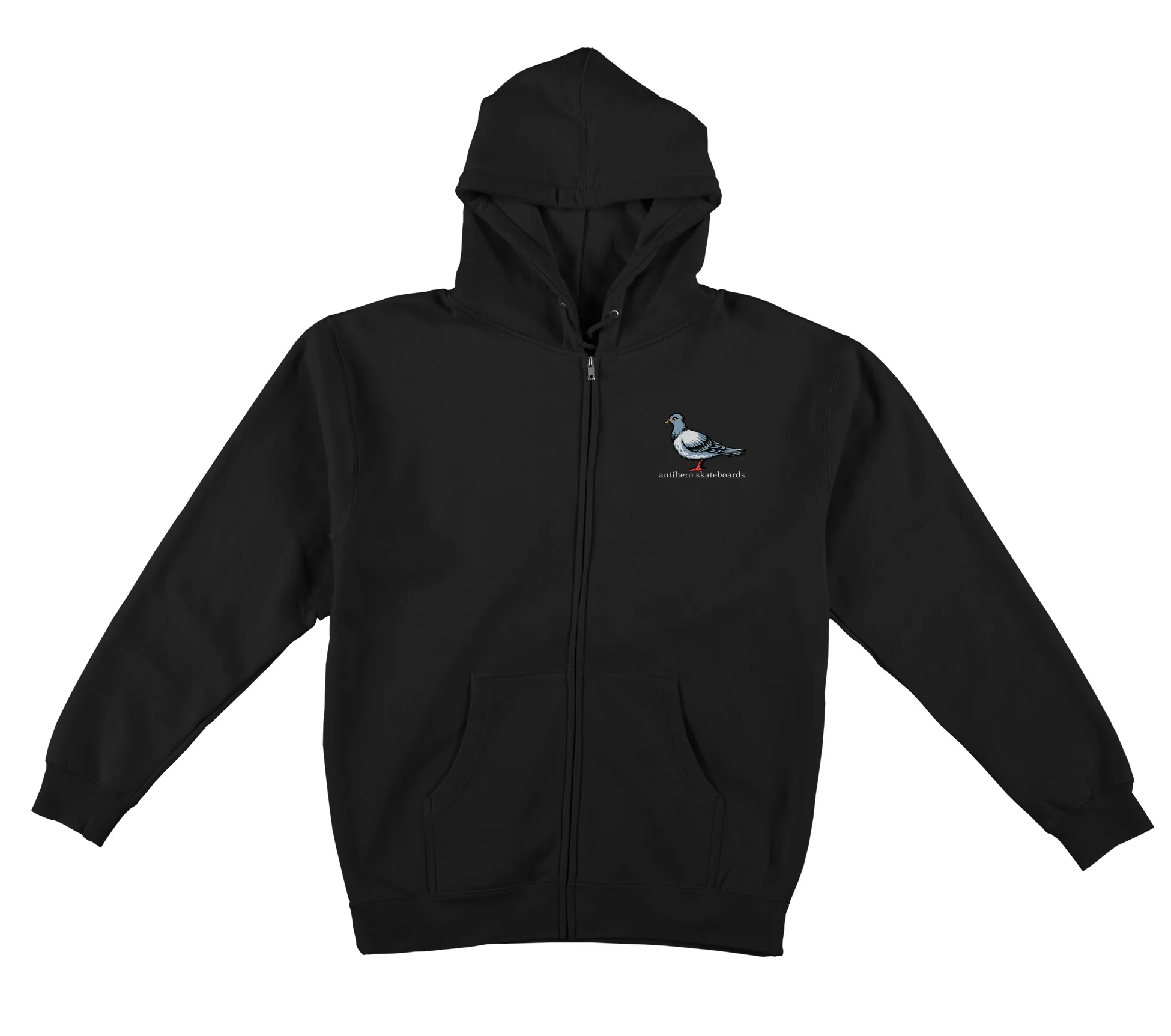 ANTIHERO SWEAT LIL PIGEON HOOD ZIP BLACK