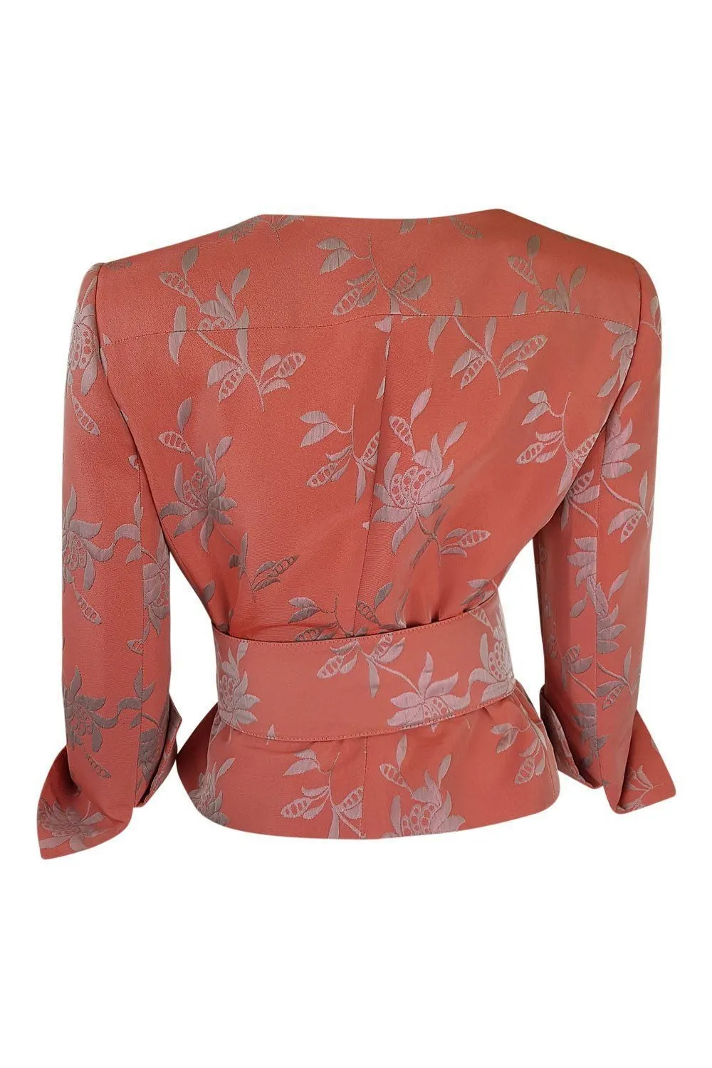 ARMANI Collezioni Silk Blend Pink Floral Print Jacket (6)