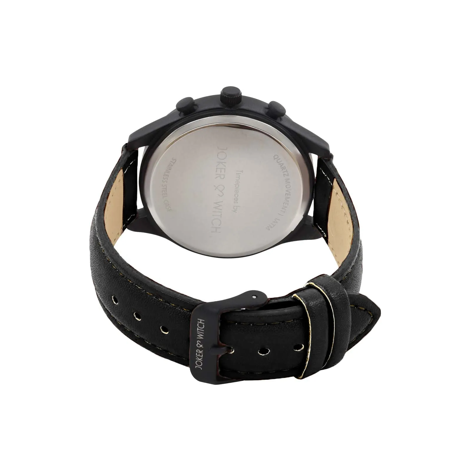 Beetle All Black PU Strap Watch