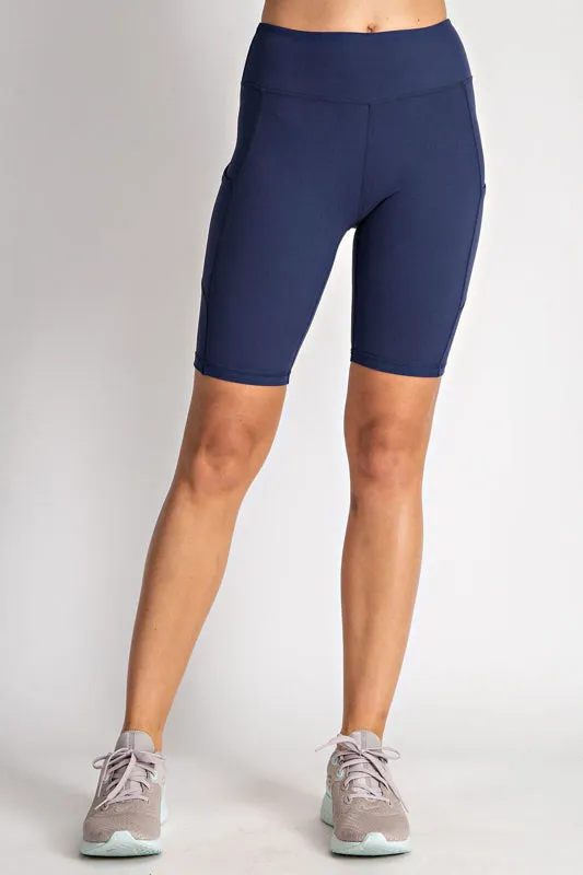 Bermuda Biker Shorts in Navy