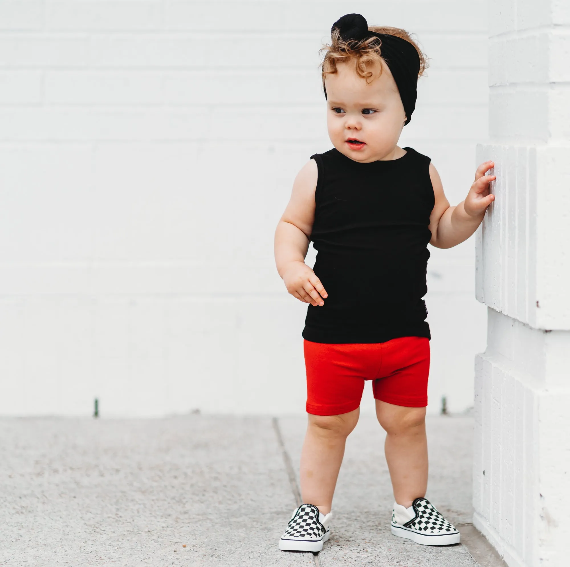 BIKER SHORTS- Red