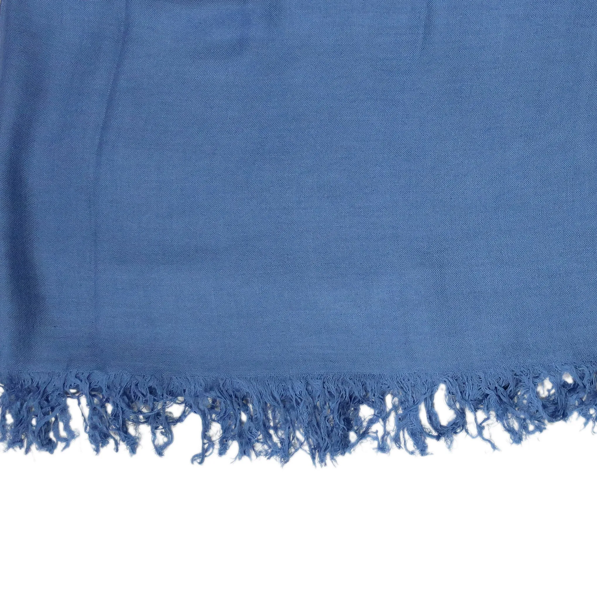 Blue Pacific Tissue Solid Modal and Cashmere Scarf Shawl in Persian Violet