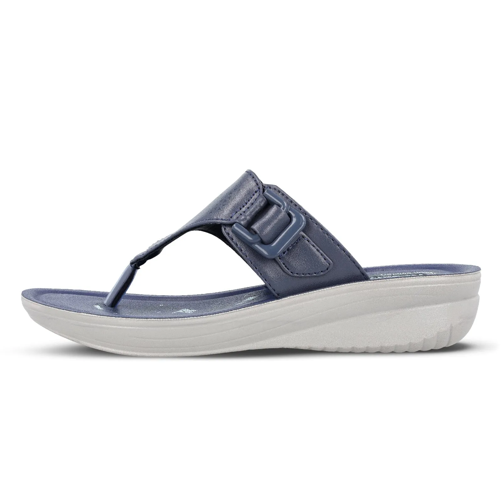 Blue Tyga Womens Textured Thong Sandals  - WL7472 Blue