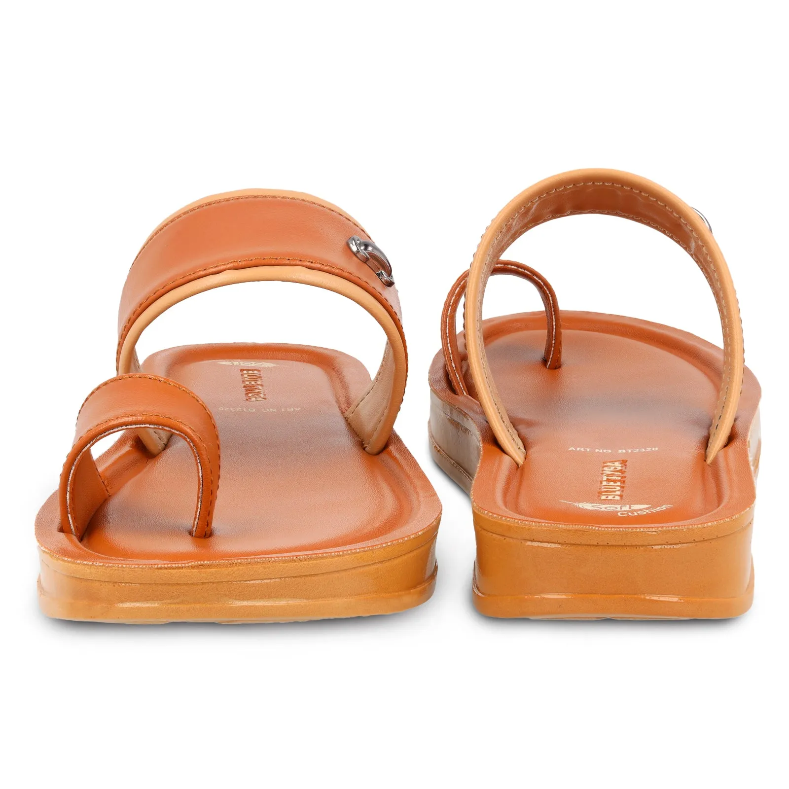 Blue Tyga Womens Toe-Ring Slide Sandal  - BT2320 Tan