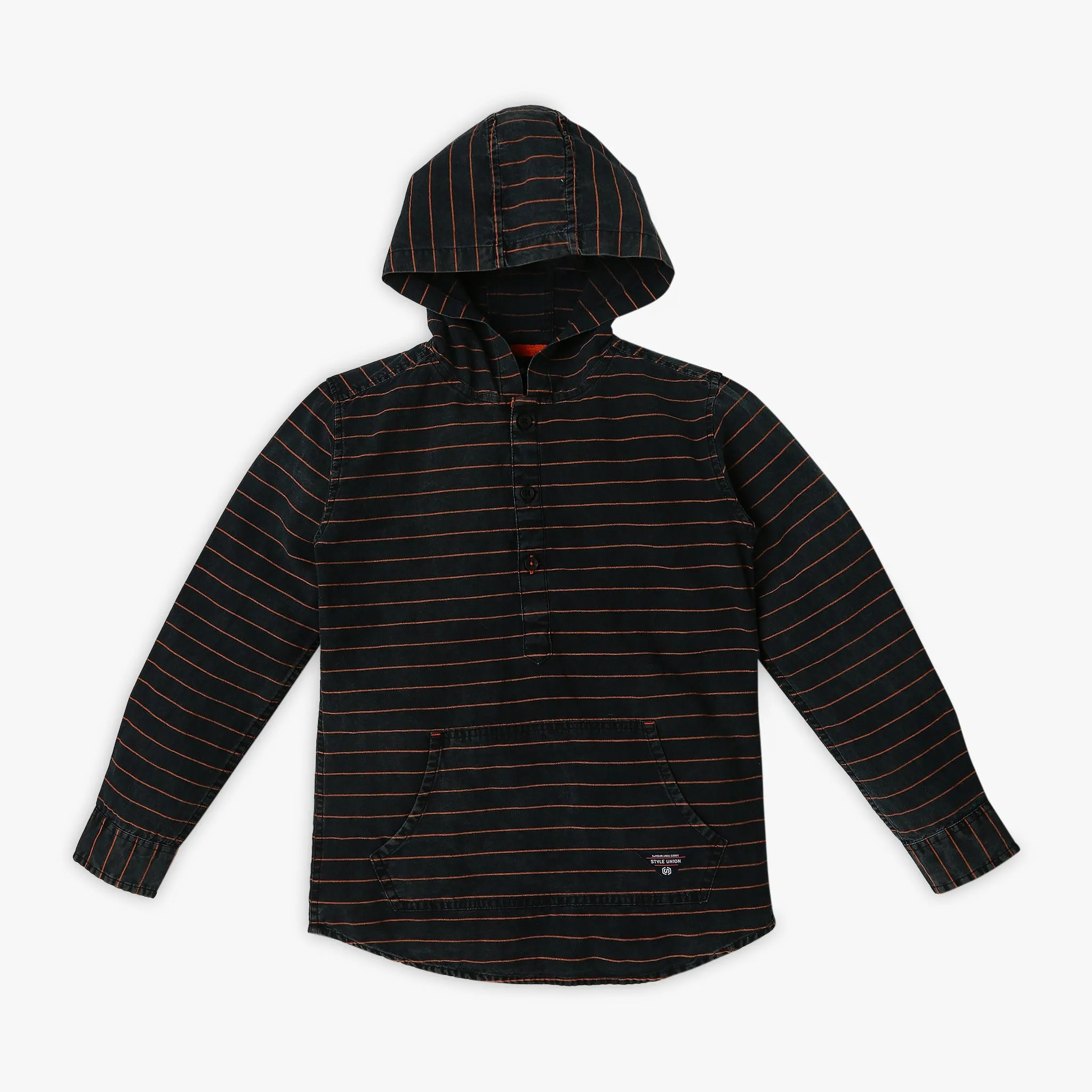 Boy's Regular Fit Striped Shirt