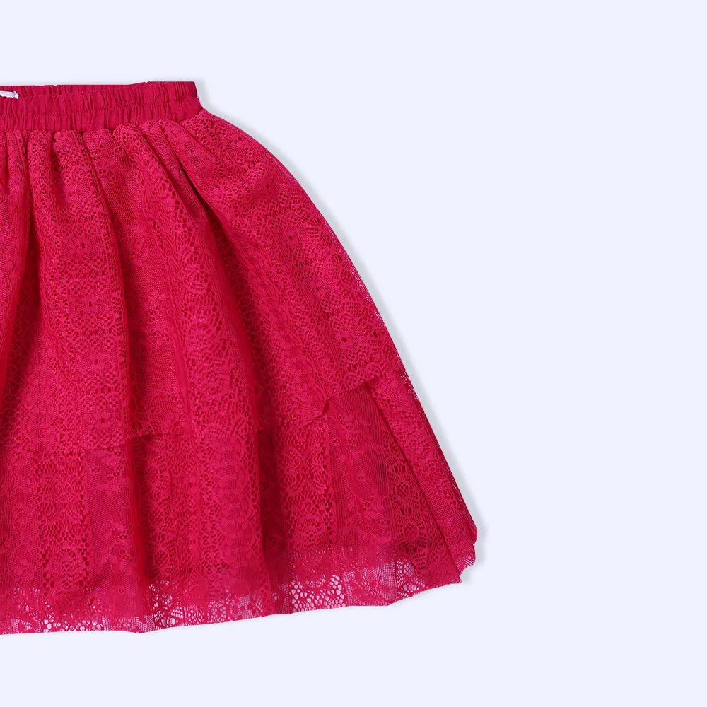 Bright Pink Net Skirt