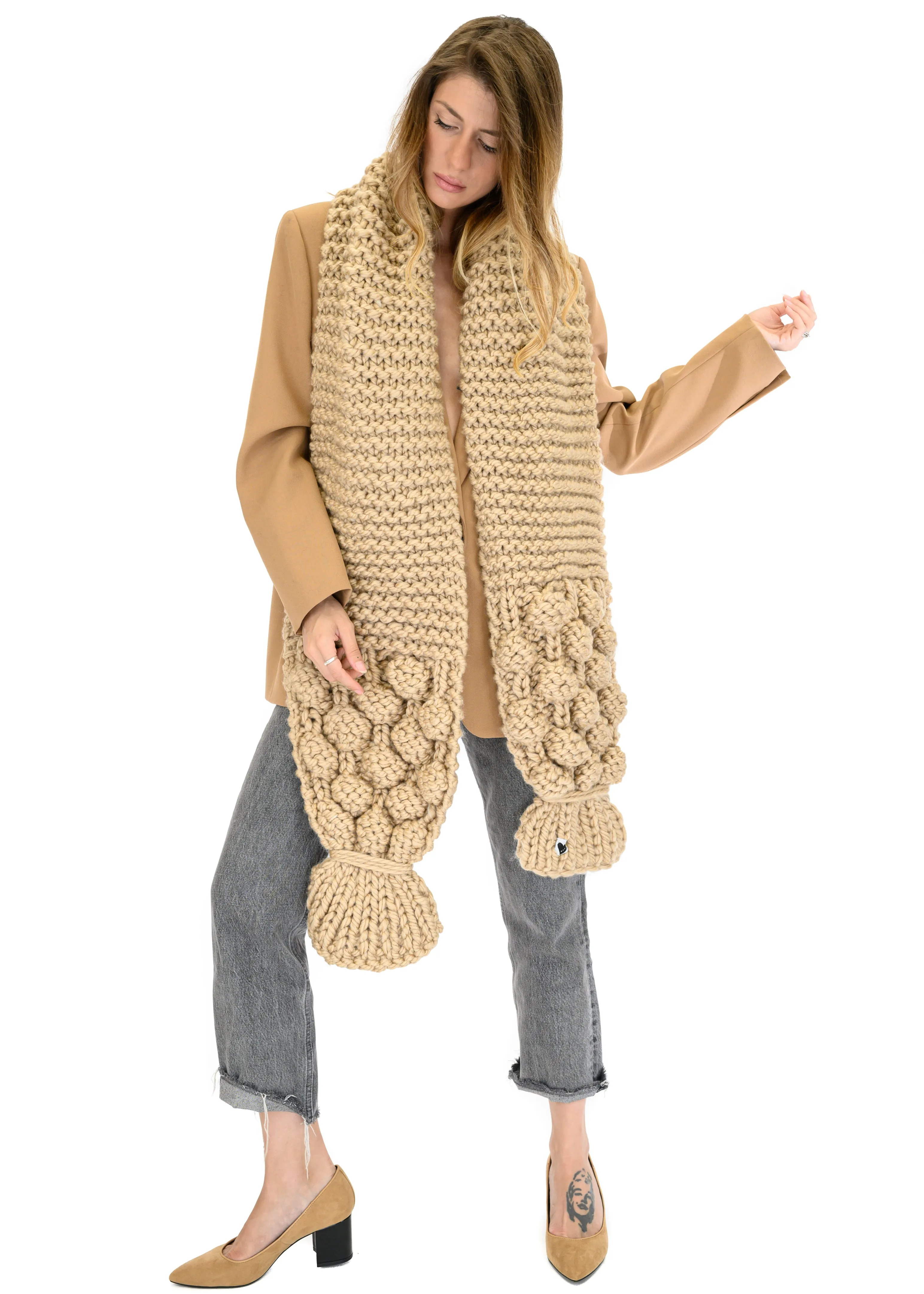 Bubble Ribbed Scarf