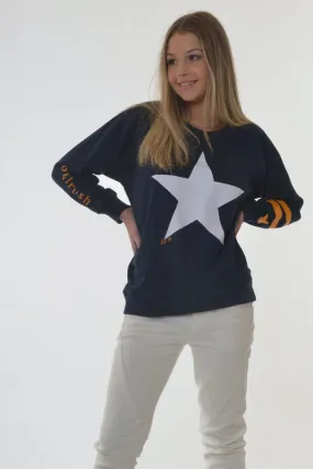 Bullrush Star Sweat Navy