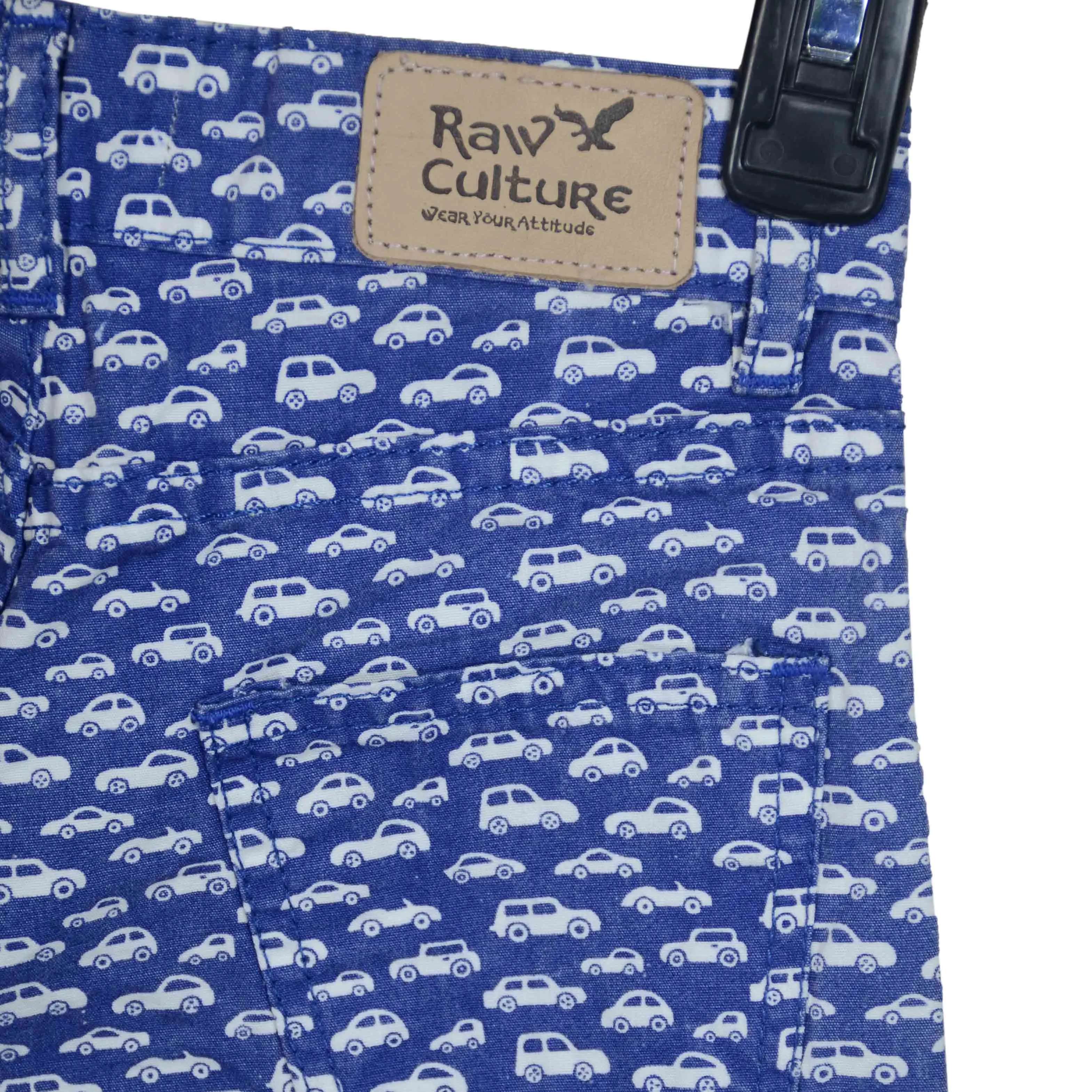 C1501 R-Cul Cars on Blue Surface 5-Pocket Shorts