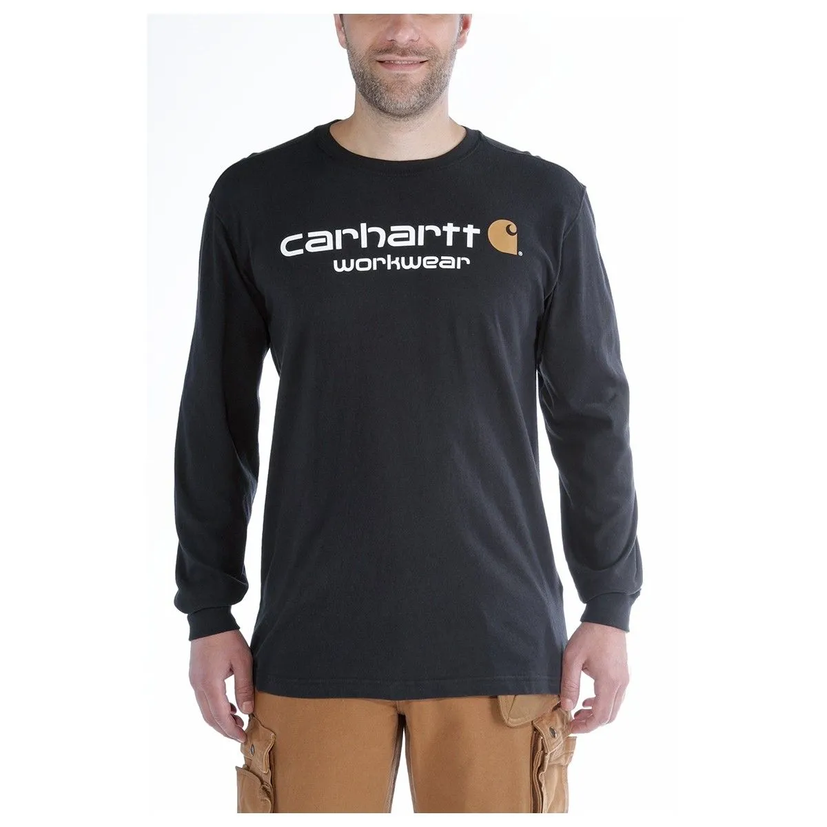 Carhartt&#x20;102564&#x20;Core&#x20;Logo&#x20;l&#x2F;s&#x20;T-Shirt&#x20;-&#x20;Heather&#x20;Grey