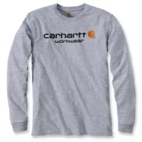 Carhartt&#x20;102564&#x20;Core&#x20;Logo&#x20;l&#x2F;s&#x20;T-Shirt&#x20;-&#x20;Heather&#x20;Grey