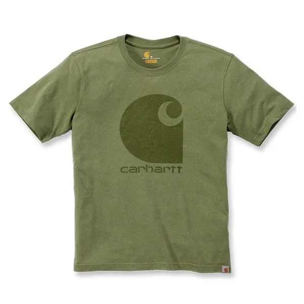 Carhartt&#x20;103666&#x20;C-Logo&#x20;Graphic&#x20;s&#x2F;s&#x20;T-Shirt&#x20;-&#x20;Oil&#x20;Green&#x20;Heather