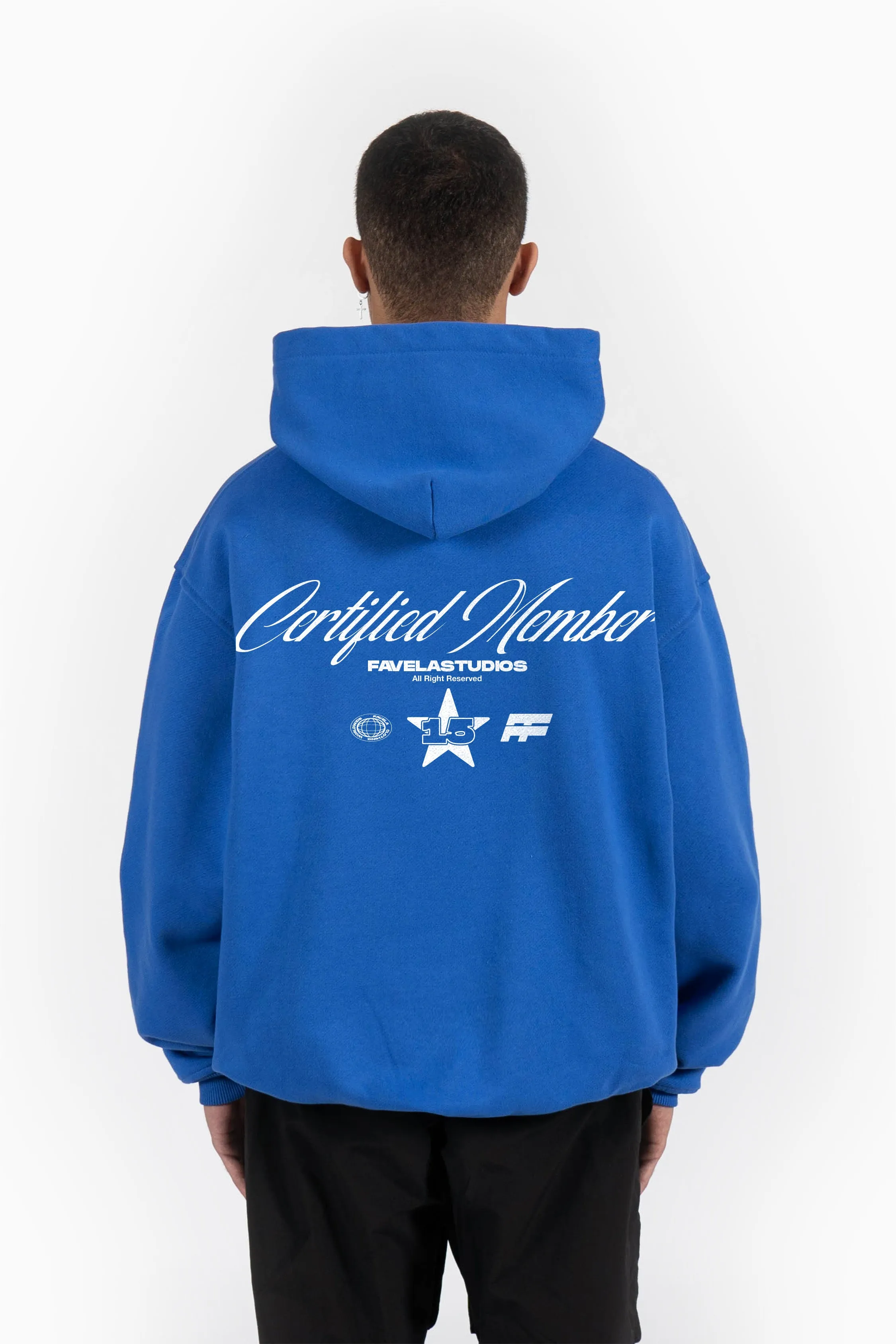 CERTIFIED MEMBER ROYAL BLUE SNAP BUTTON HOODIE all