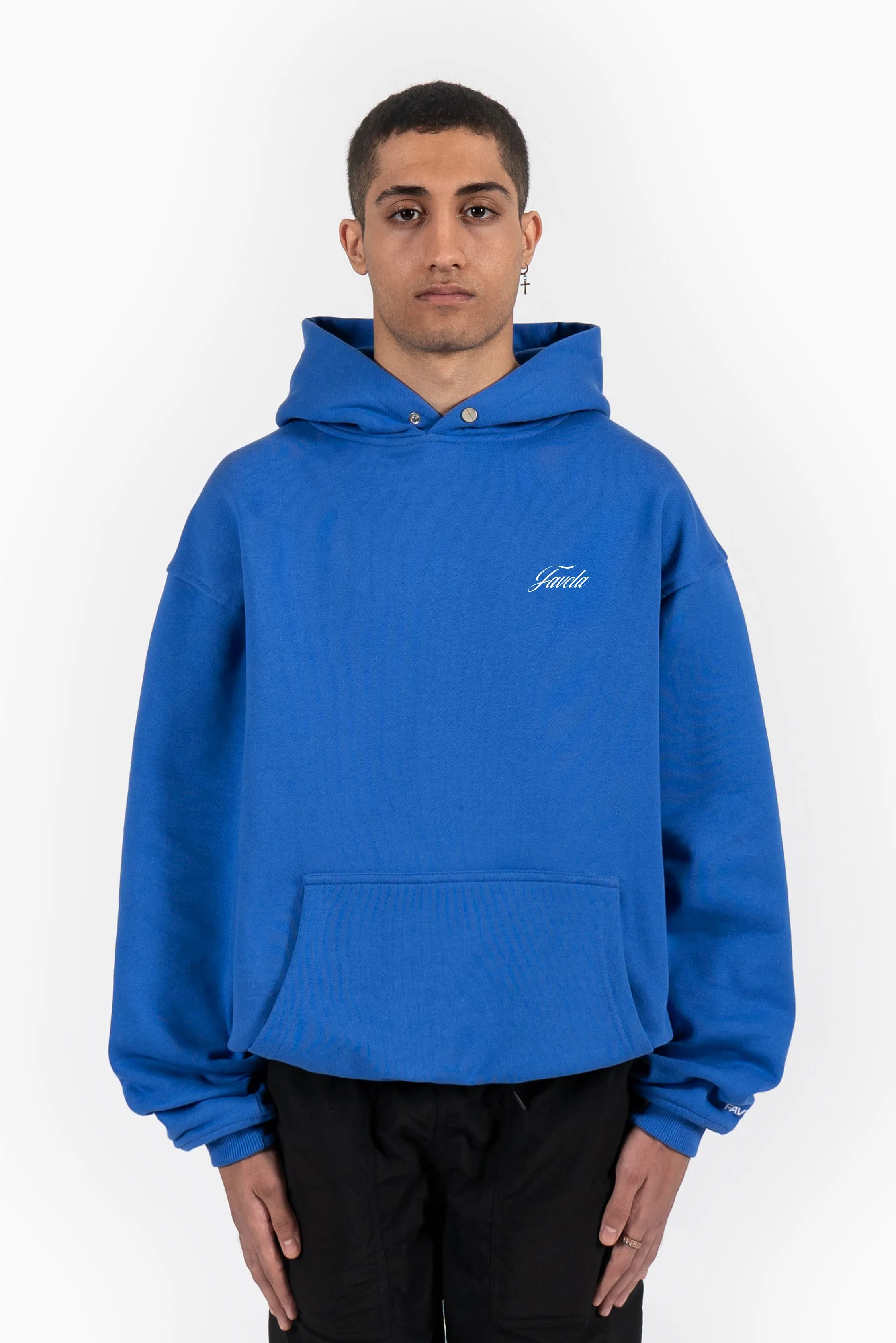 CERTIFIED MEMBER ROYAL BLUE SNAP BUTTON HOODIE all