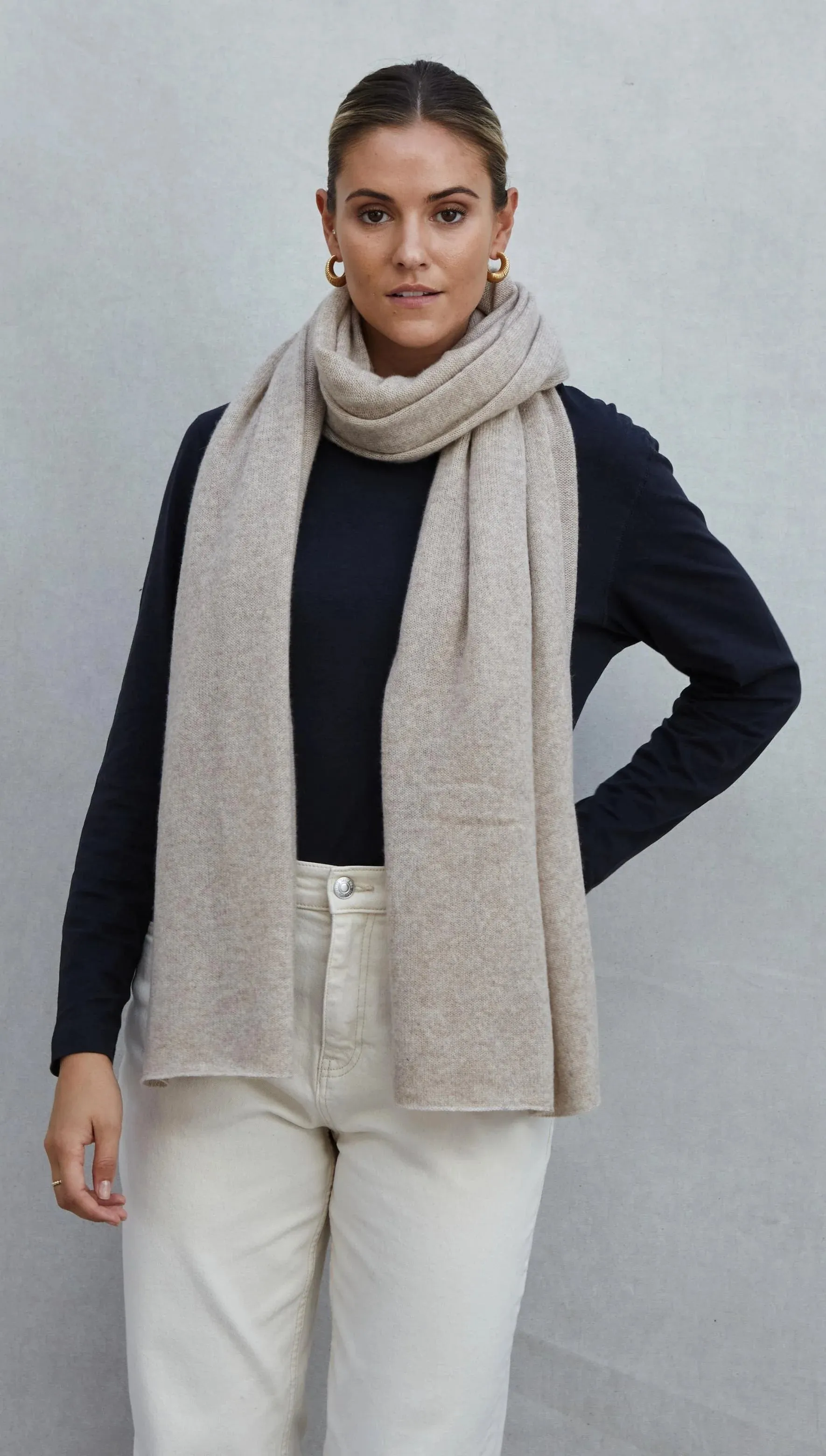 Charli Cashmere Scarf Oatmeal