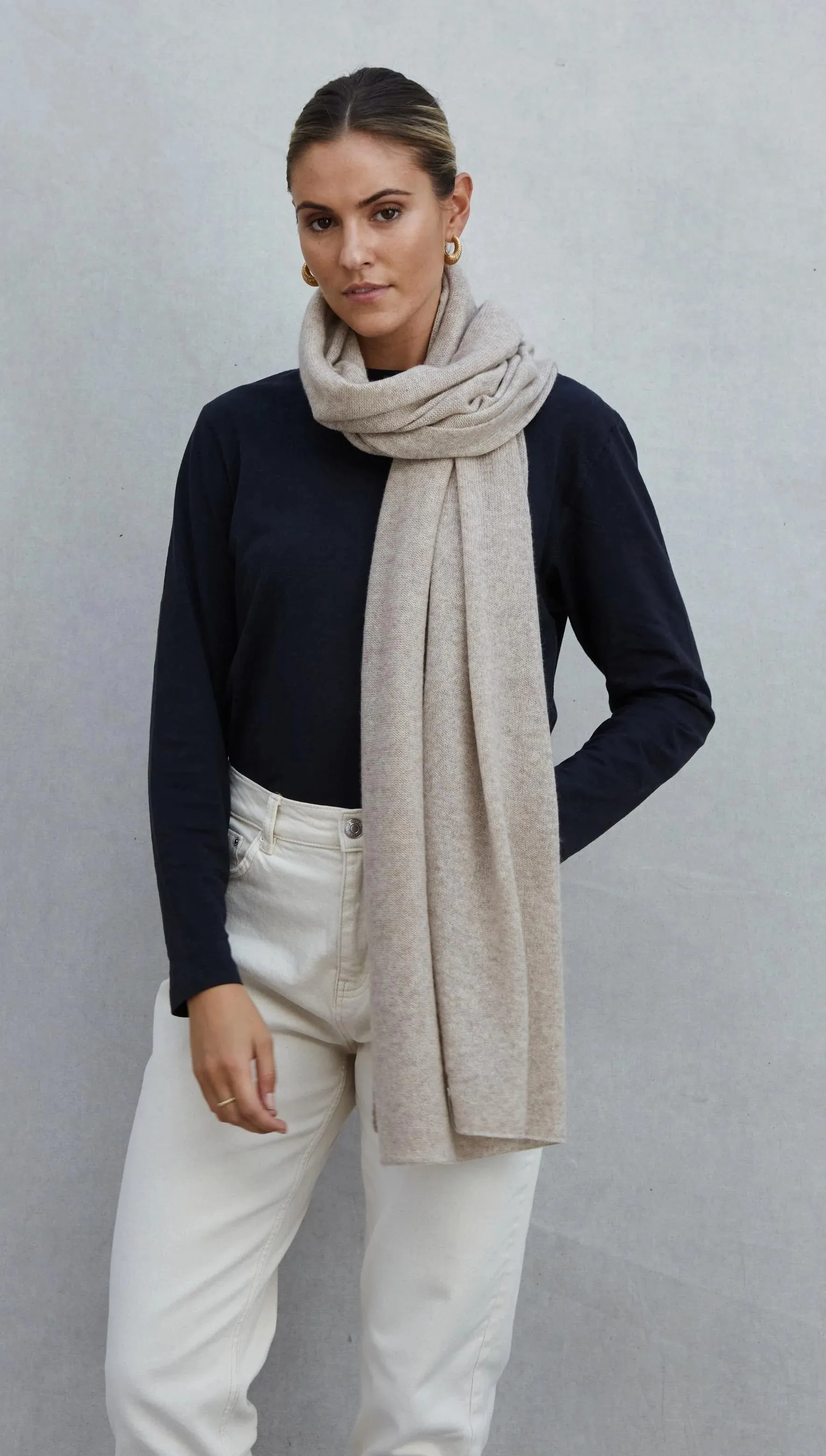 Charli Cashmere Scarf Oatmeal