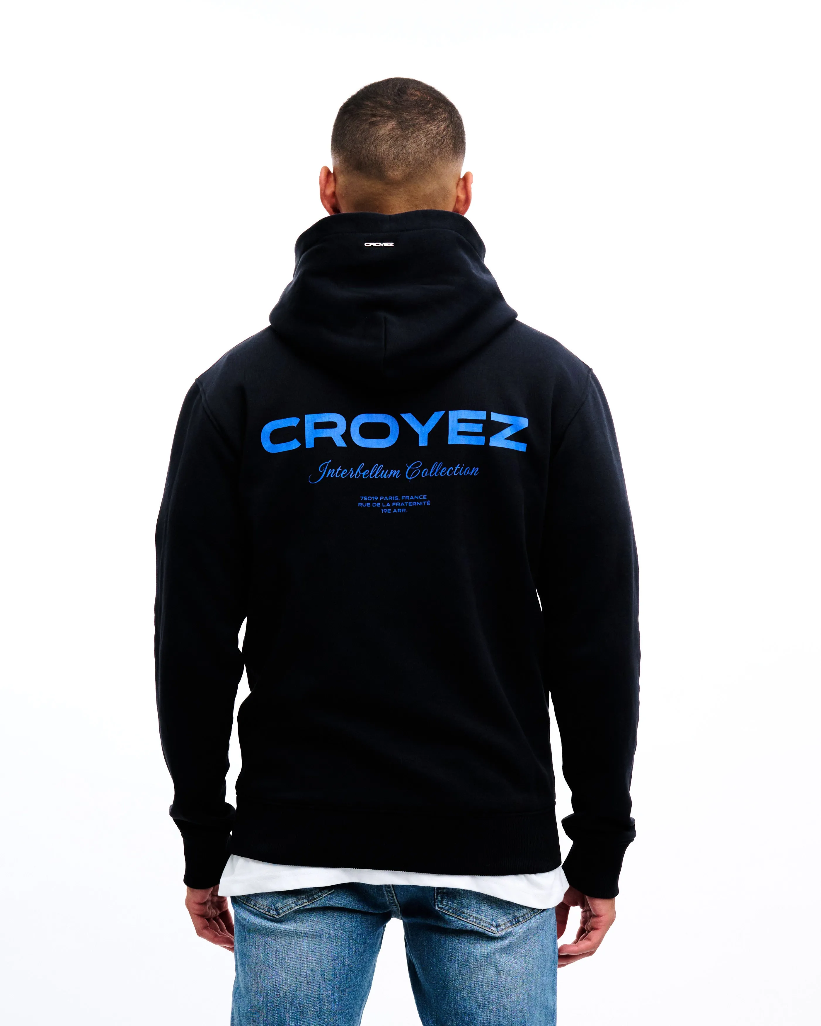 CROYEZ COLLECTION HOODIE - BLACK/COBALT