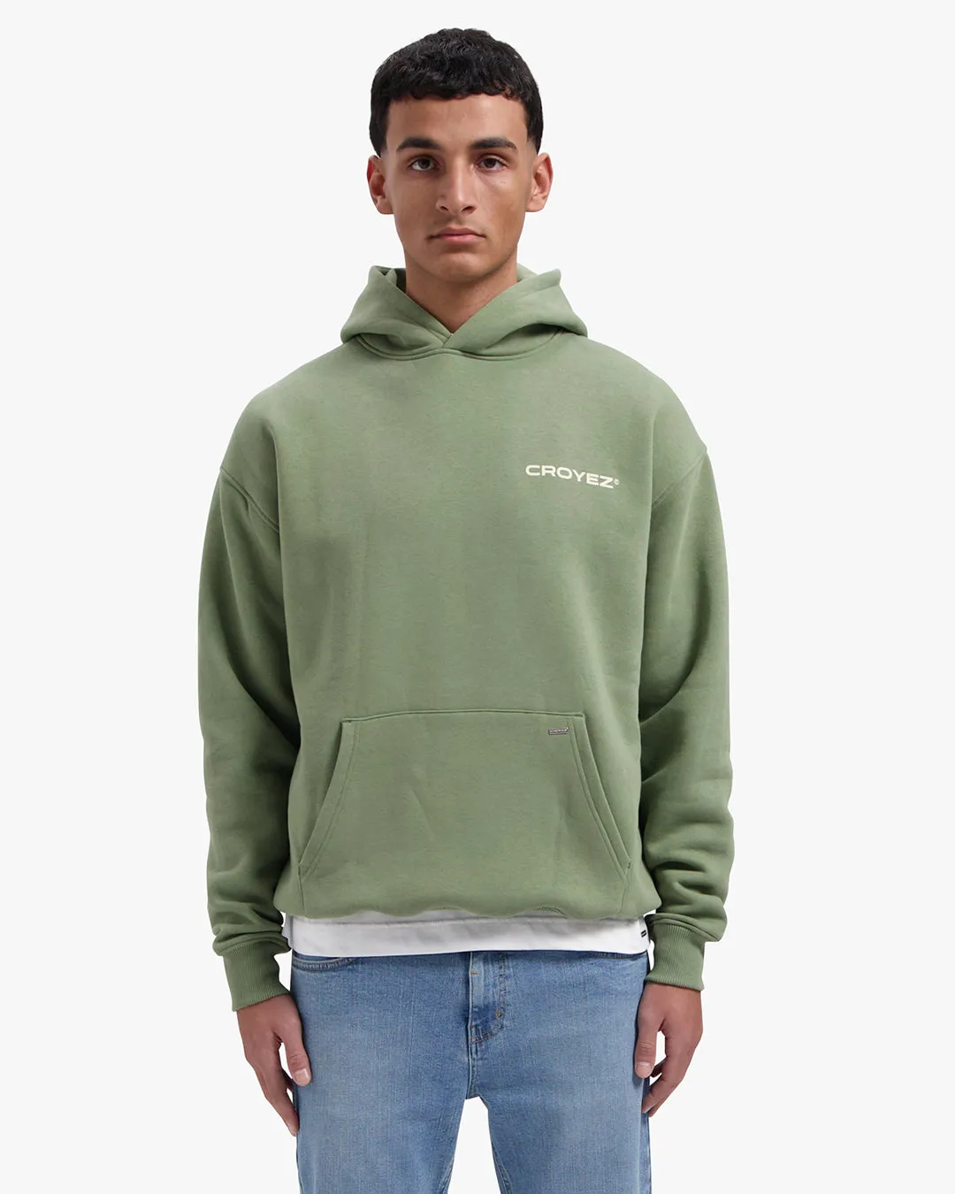 CROYEZ FAMILY OWNED BUSINESS HOODIE - WASHED OLIVE