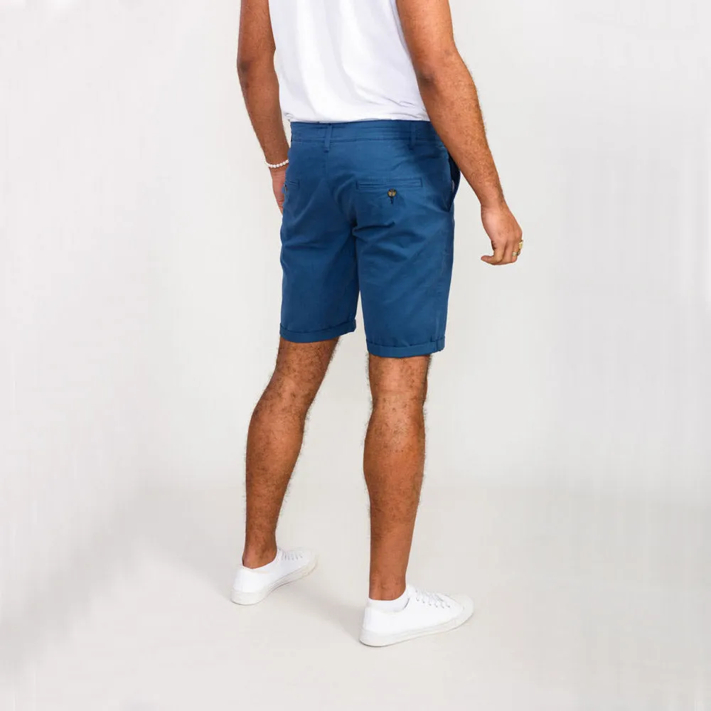 D555 Stretch Chino Shorts - Blue