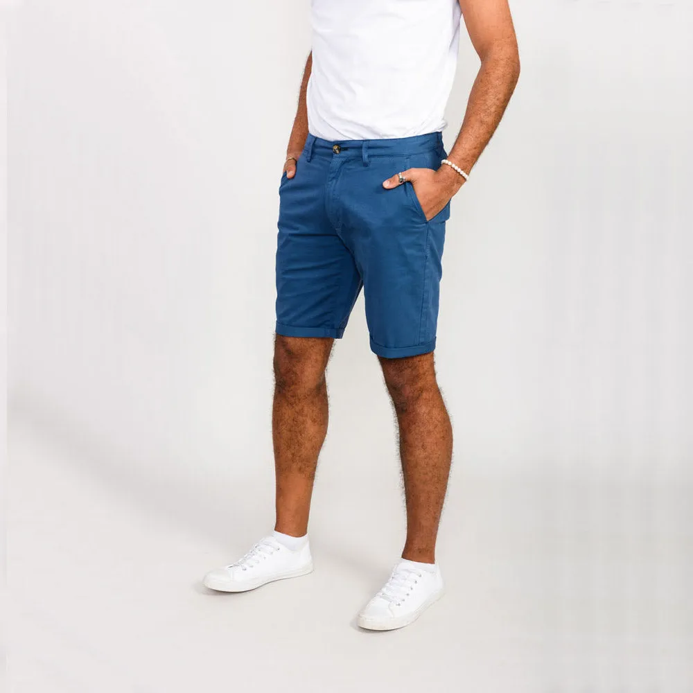 D555 Stretch Chino Shorts - Blue