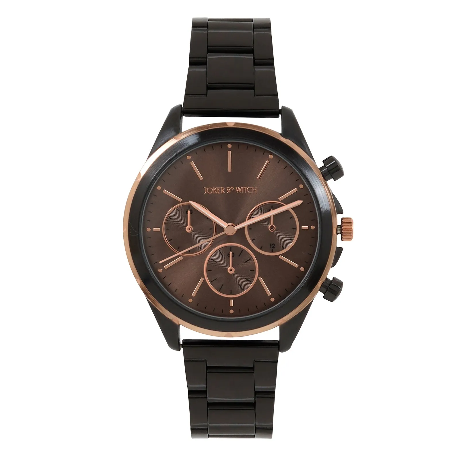 Dubai Brown Dial Gunmetal Metallic Strap Watch