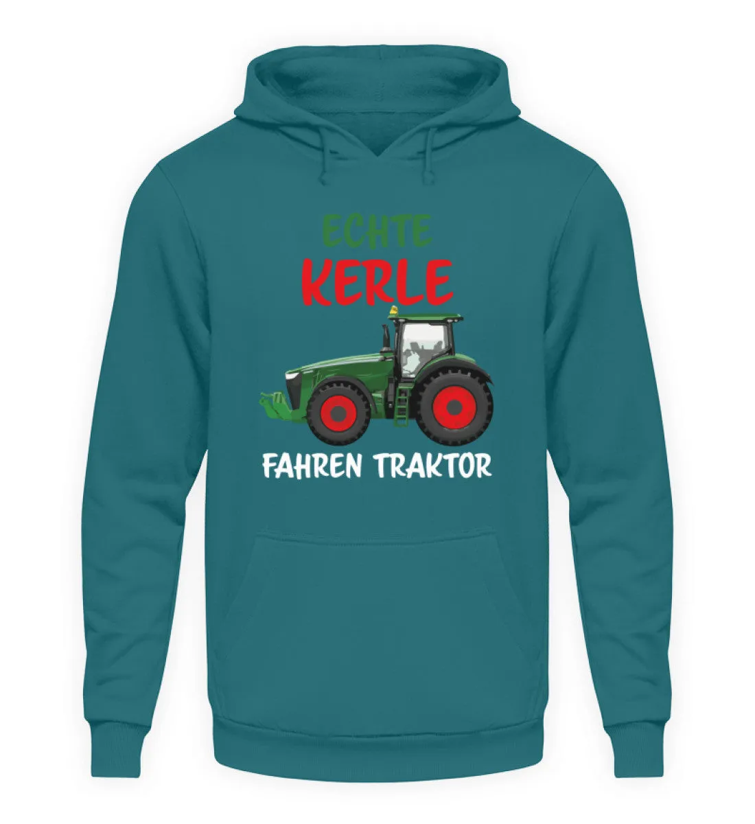 Echte Kerle fahren Traktor  - Unisex Kapuzenpullover Hoodie