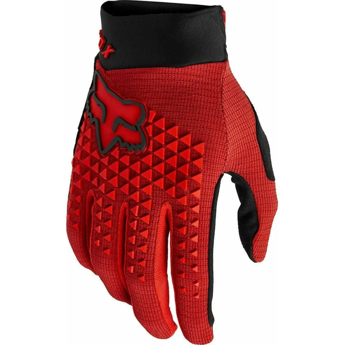 Fox Defend Full Finger Cycling Gloves - Red