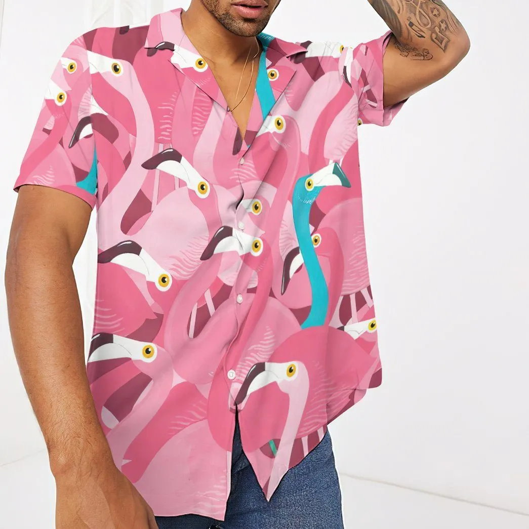 Gearhuman 3D Flamingo Hawaii Shirt