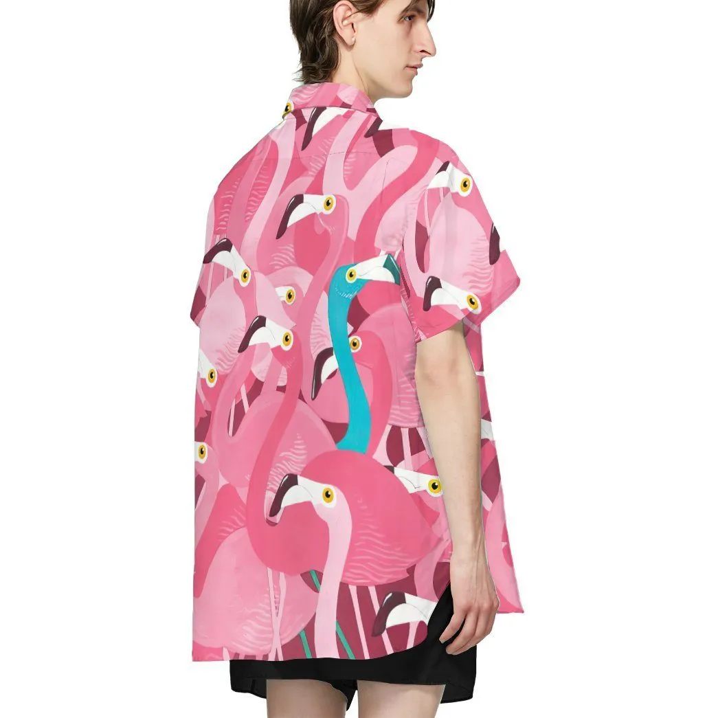 Gearhuman 3D Flamingo Hawaii Shirt