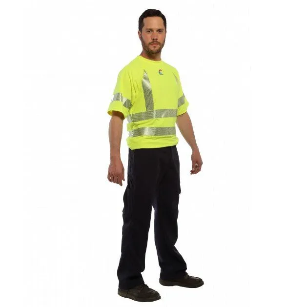 Hi Vis FR T-Shirt - CAT 1 Arc Flash, Short Sleeve