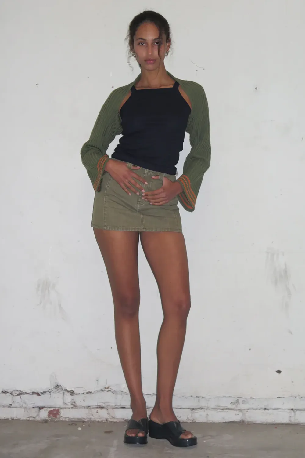 HOMAGE MINISKIRT ~ KHAKI