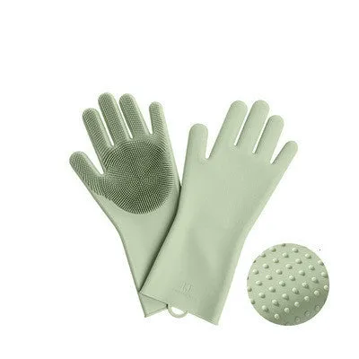 Housework Cleaning Gloves Kitchen Silicone Rubber Thickened Anti-lengthening Dishwashing Artifact