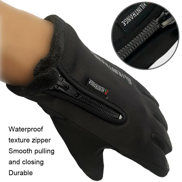 HUNTRANGE A022 Outdoor Waterproof Touch Screen Riding Keep Warm Gloves, Size: XXL(Black)