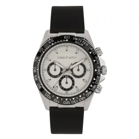 Jesko Silver Dial Black Silicone Strap Watch