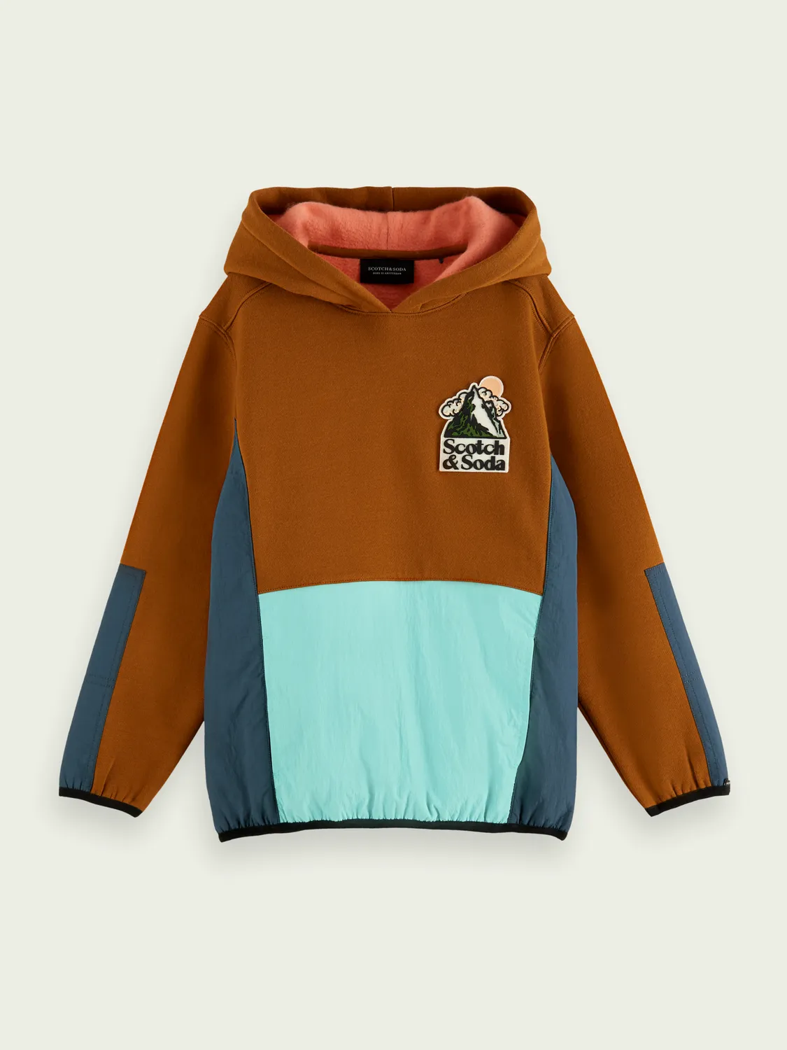 Kids Colour Block Hoodie (163366)