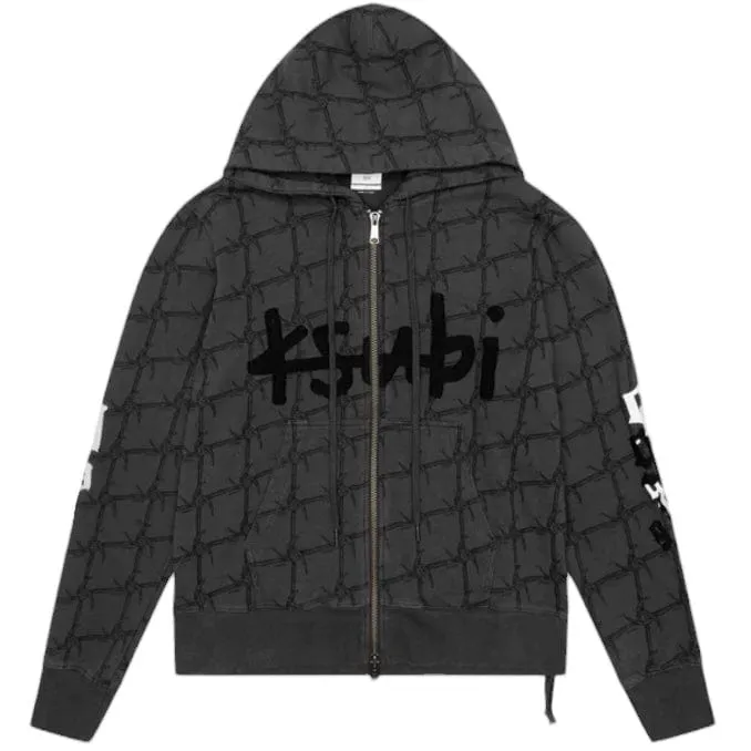 Ksubi 999 Zip Thru Kash Hoodie (Faded Black) MJW23FL001