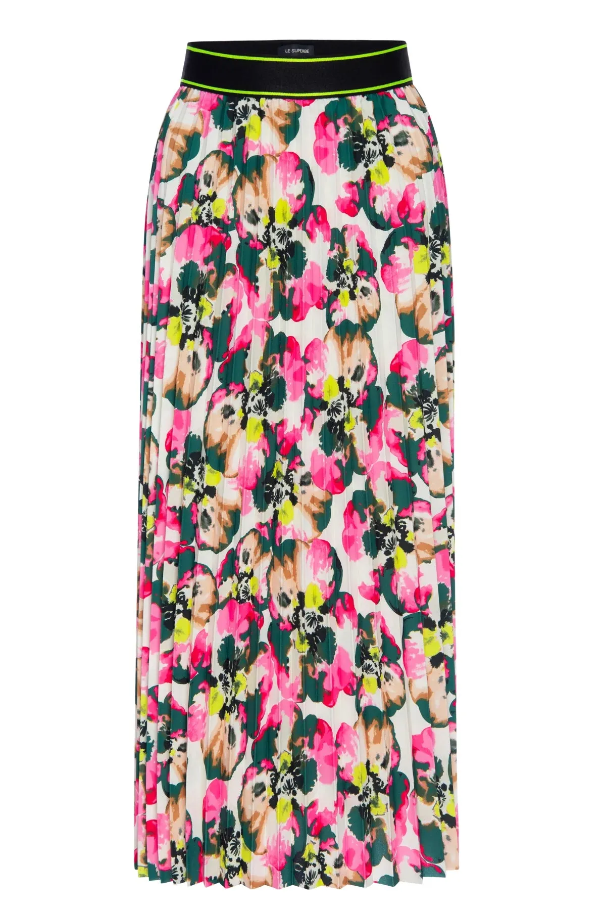 Le Superbe Warhol Floral Pleated Skirt