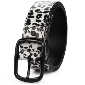 Leopard Print Leather Belt 3 Colors