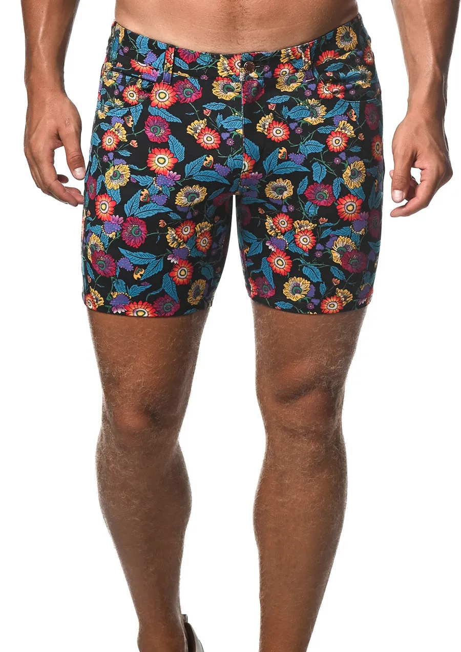 Limited Edition Sapphire Gold Floral Shorts