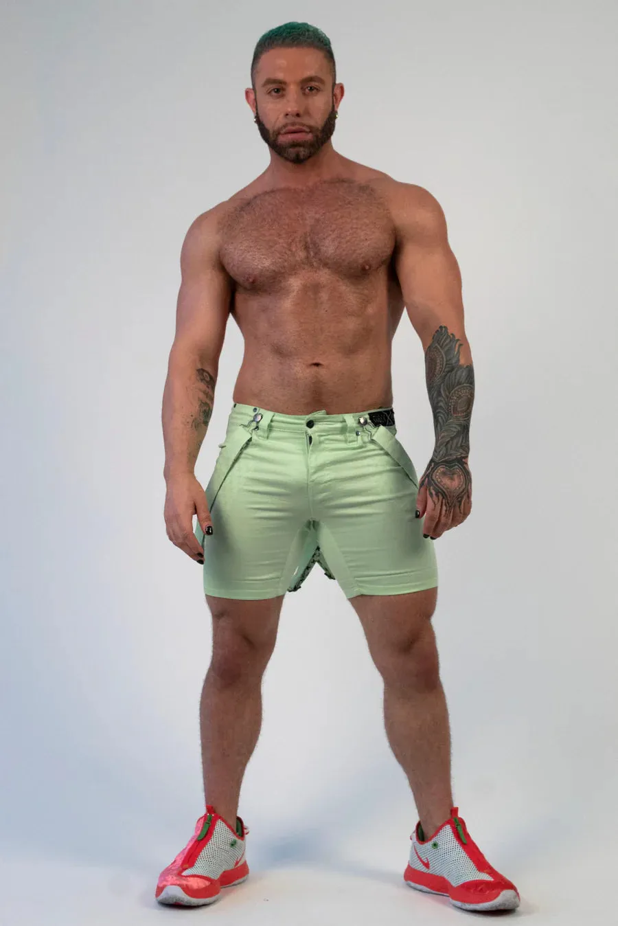 Linus Suspender Short (Lime)