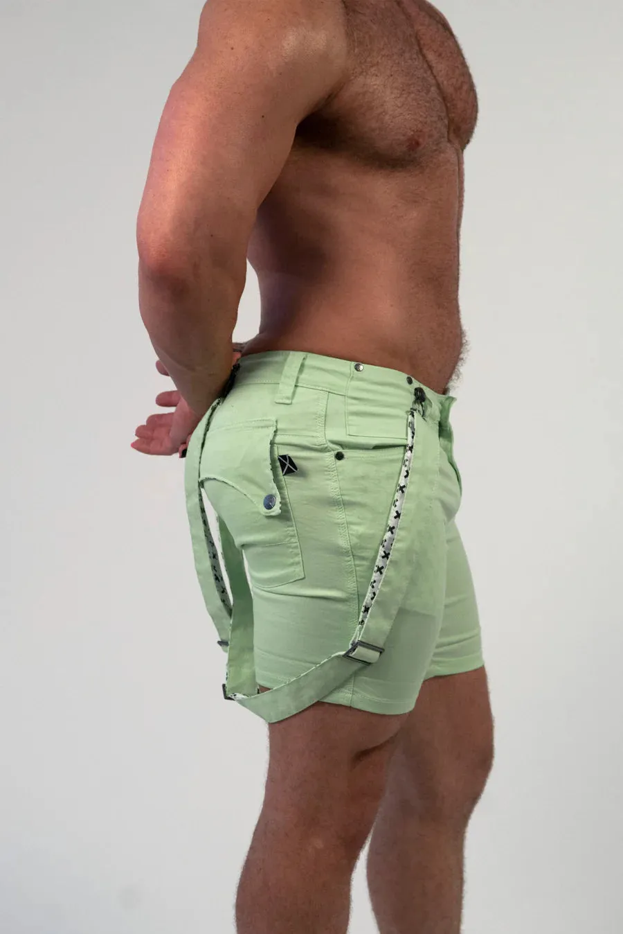 Linus Suspender Short (Lime)